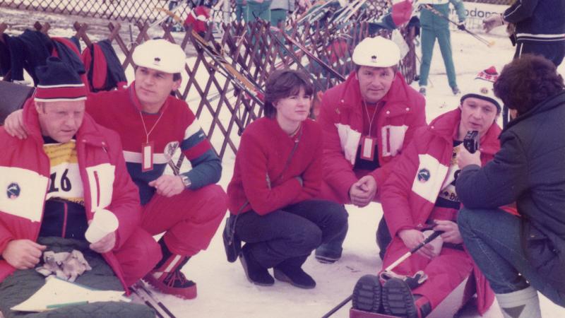 Athletes in the snow Innsbruck 1984 Athletes in the snow Innsbruck 1984