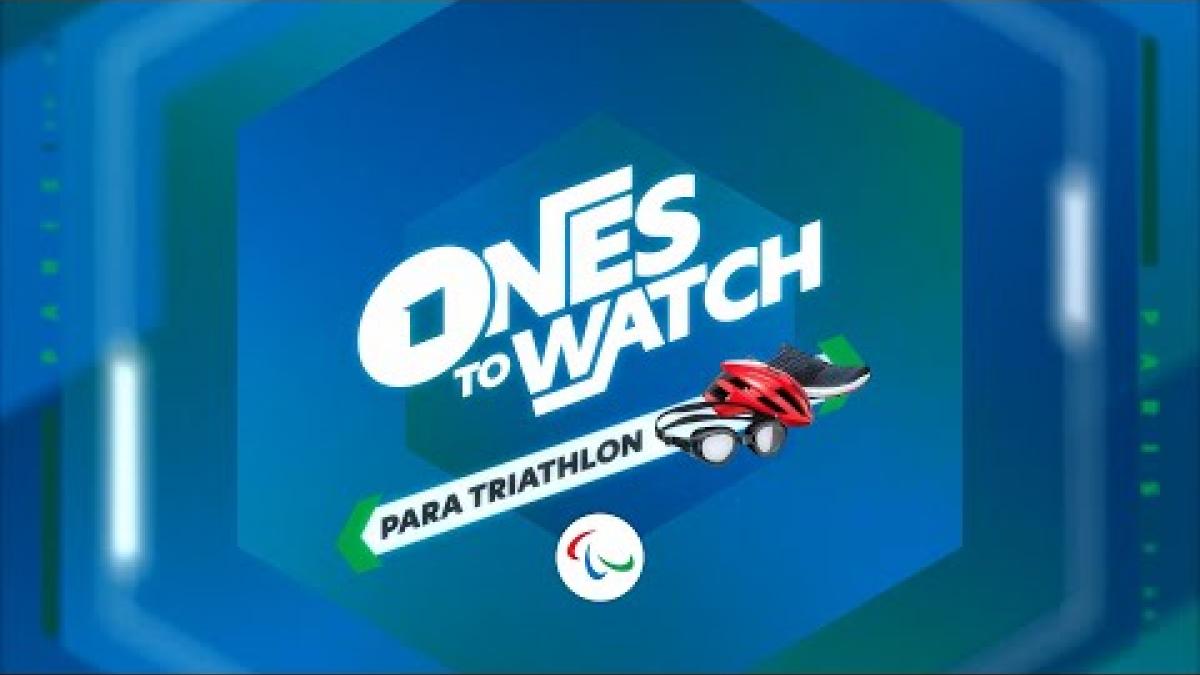The thumbnail of a video about Para triathlon with texts that read "Ones to Watch: Para Triathlon".